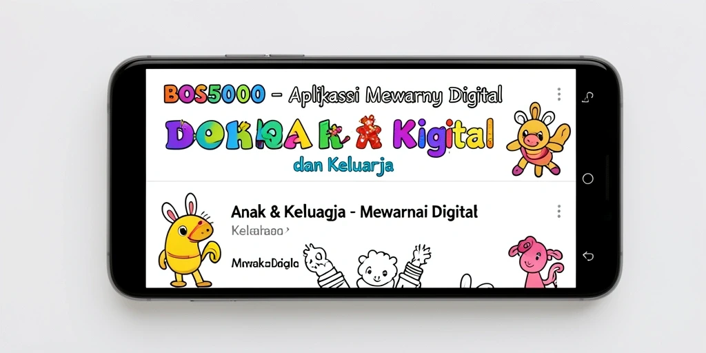 Antarmuka aplikasi BOS5000 dengan berbagai pilihan mewarnai digital.