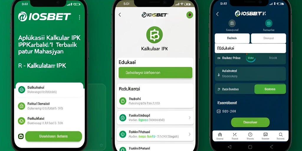 Antarmuka sederhana dan fungsional dari aplikasi Kalkulator IPK IOSBET.