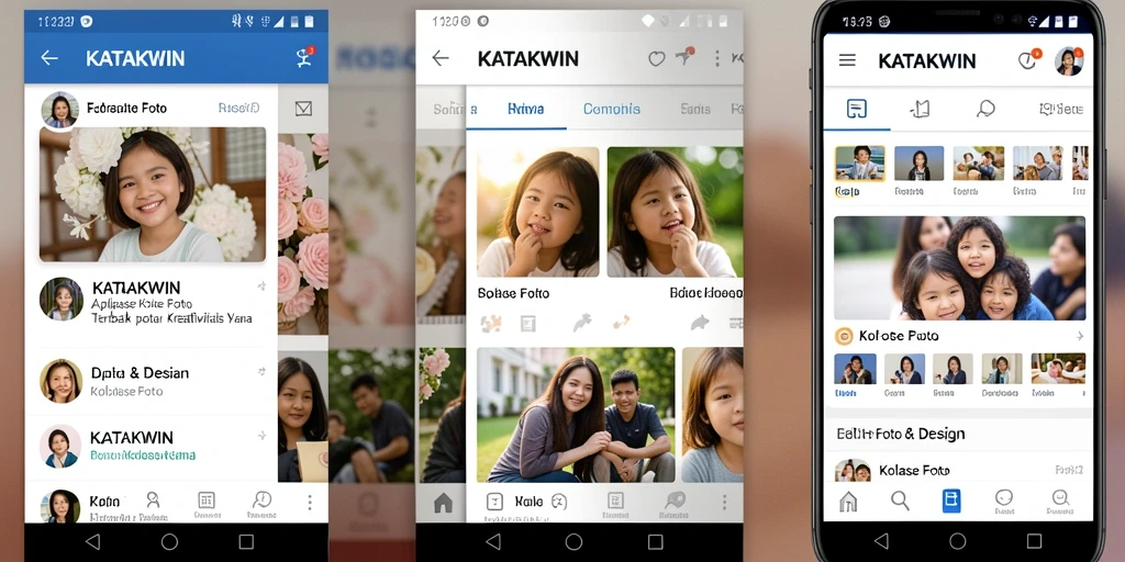 Tampilan antarmuka KATAKWIN dengan fitur Kolase Foto yang menarik.