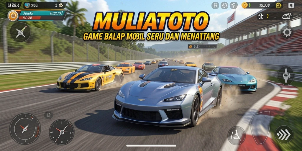 Tampilan antarmuka game Balap Mobil yang menarik dan responsif.