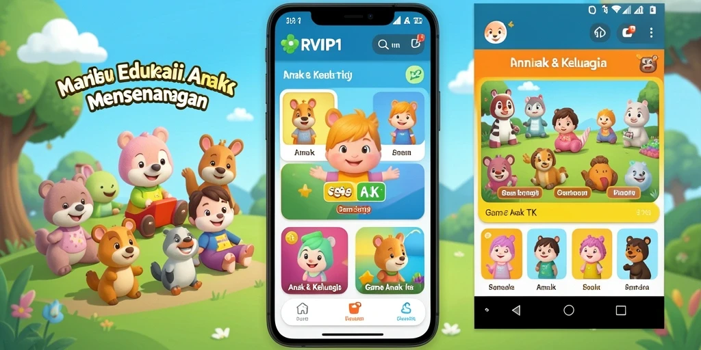 Antarmuka menarik dan fitur edukasi yang menyenangkan di RVIP1.
