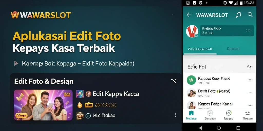 Antarmuka WAWARSLOT menampilkan berbagai efek Edit Foto Kertas Kaca.