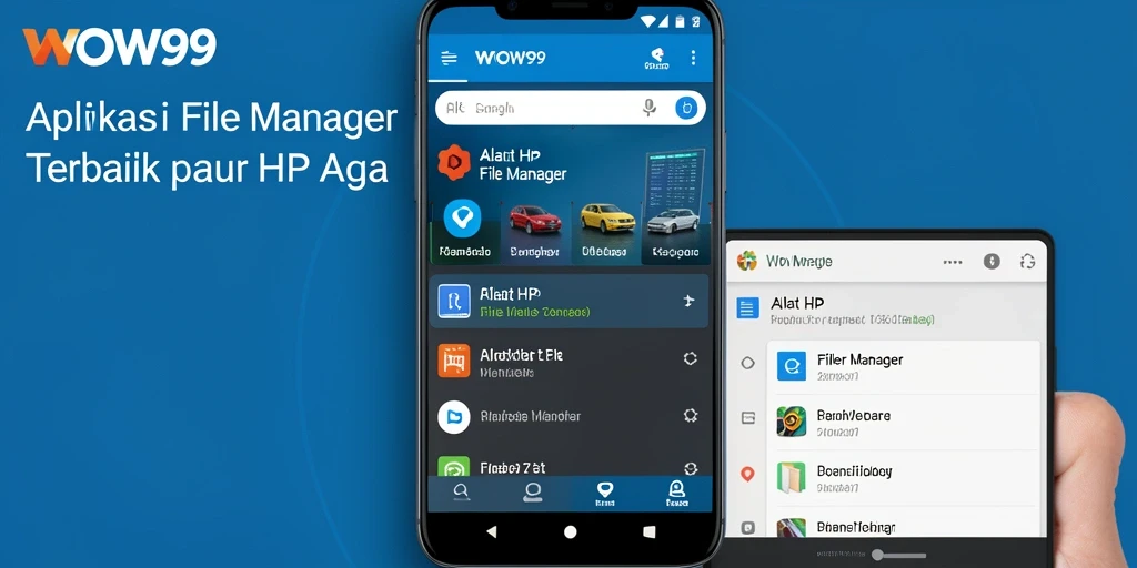 Screenshot antarmuka WOW99 menampilkan pengelolaan file yang intuitif dan mudah.